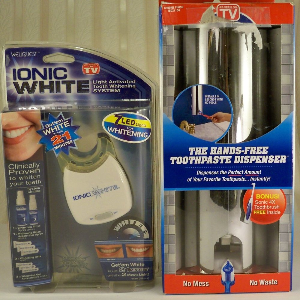 NEW Ionic White Teeth 7 LED, Touch N Brush Hands Free & Bonus